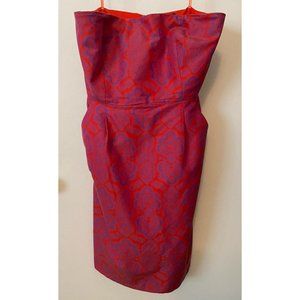 J.Crew Ella Medallion Paisley Strapless Dress Size 6